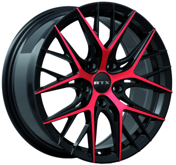 RTX Valkyrie 18x8 5x114.3 ET 40 Gloss Black Machined Red 83055