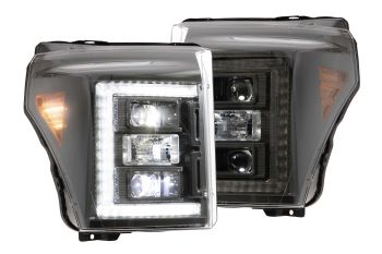 XB Hybrid LED Headlights: Ford Super Duty (11-16) (Pair / ASM) LF553